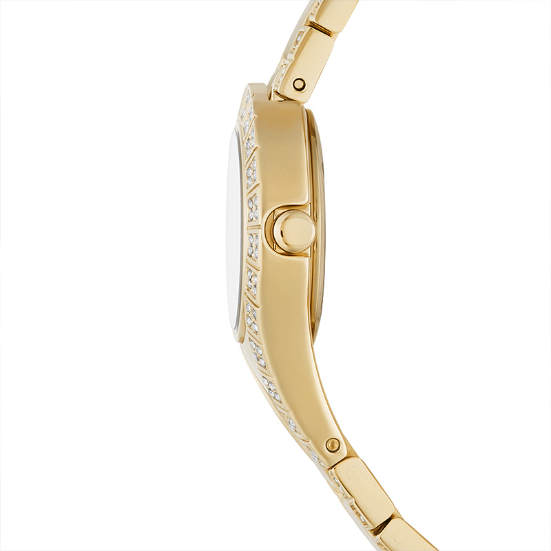 Armani watch gold steel band quartz women's