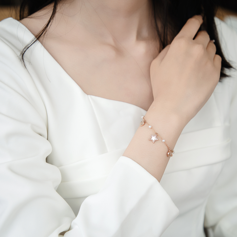 Armani阿玛尼正品新星月系列 珍珠璀璨项链手链女轻奢礼物送女友