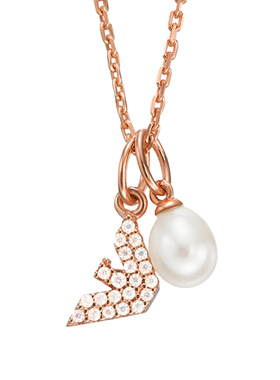 阿玛尼珍珠925银优雅别致女项链