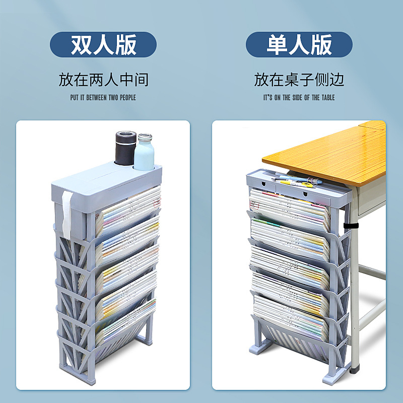 书本收纳箱放书箱教室用高中生学生装书的箱子带轮轮子书籍课本盒-图2