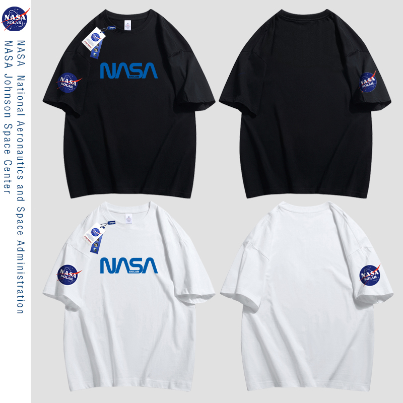 nasa solar联名款2022夏季情侣t恤 NASASOLART恤
