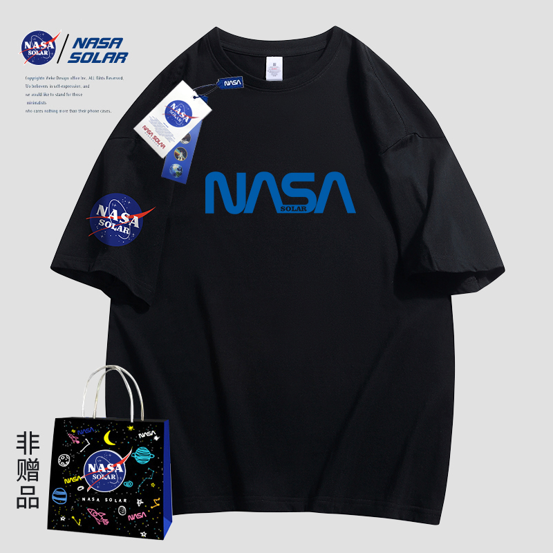 nasa solar联名款2022夏季情侣t恤 NASASOLART恤