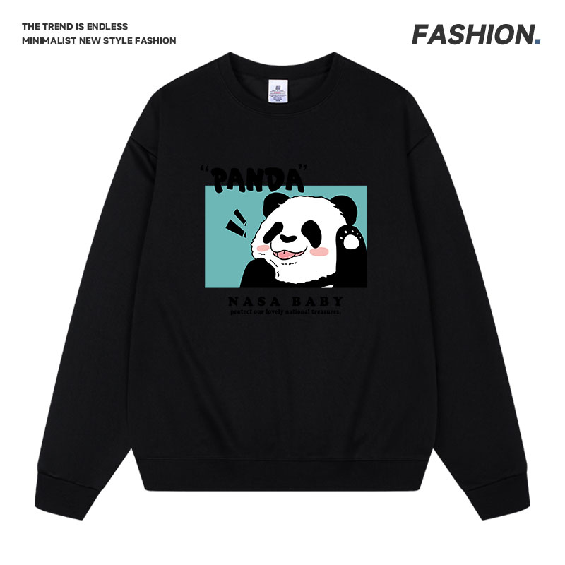 2025秋冬新款ins风宽松潮流卫衣卡通印花男女同款日常休闲百搭1