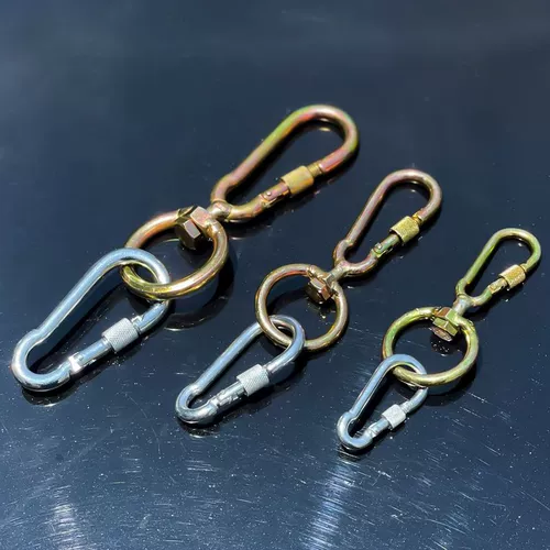 Вращающаяся пряжка, прочная цепная пряжка, поворотный замок на 360 градусов, противоотрывной болт для овец, универсальная страховка