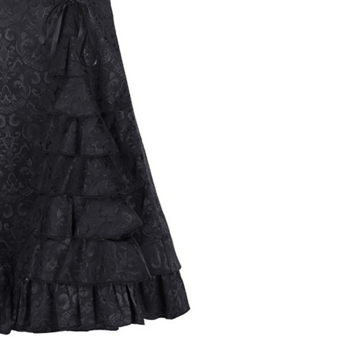 Punk Vintage Jacquard Mermaid Skirt女个性朋克复古提花鱼尾裙 - 图1
