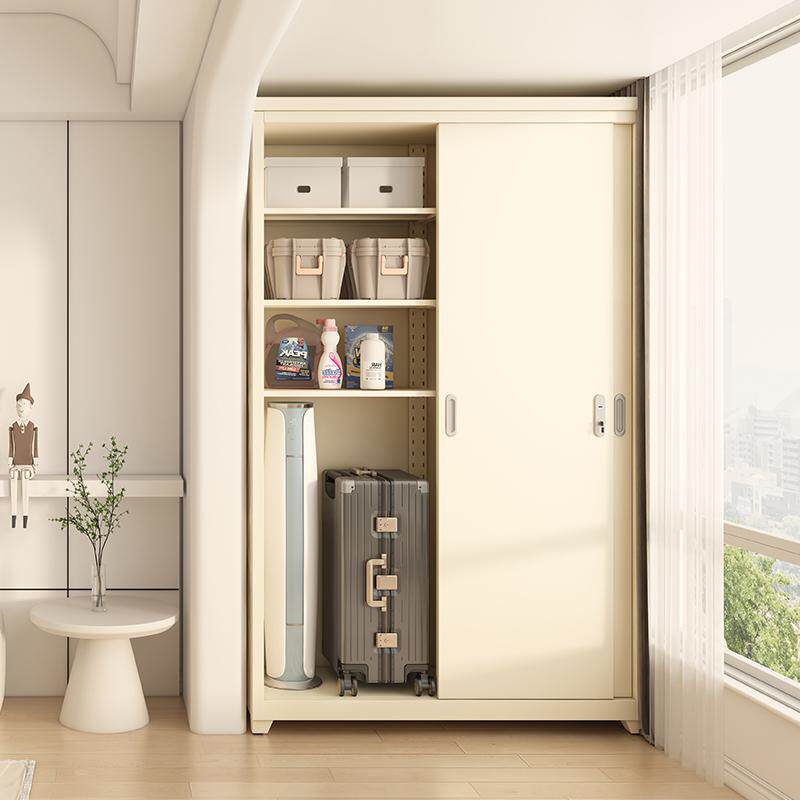 户外防晒防水储物柜推拉门大容量杂物收纳柜阳台家用带锁铁皮衣柜,淘宝优惠券,粉丝福利购,淘宝优惠卷