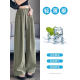 ໂສ້ງຂາກວ້າງສຳລັບຜູ້ຍິງ 2025 summer loose American casual slimming fat MM large size quick-drying sunscreen pants