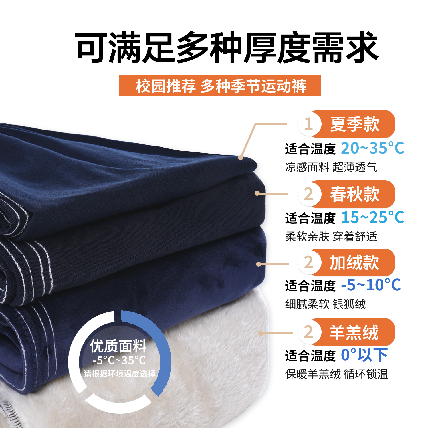 男女童儿童藏青色小学生深蓝色校服长裤子春秋薄款宽红白条运动裤