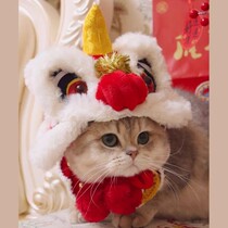 New Years Tiger Head hat Lions Hat pets Puppy New Years hat Hats Head Adorned With Photos Rich kitty Cat Awakening Lion Cloister
