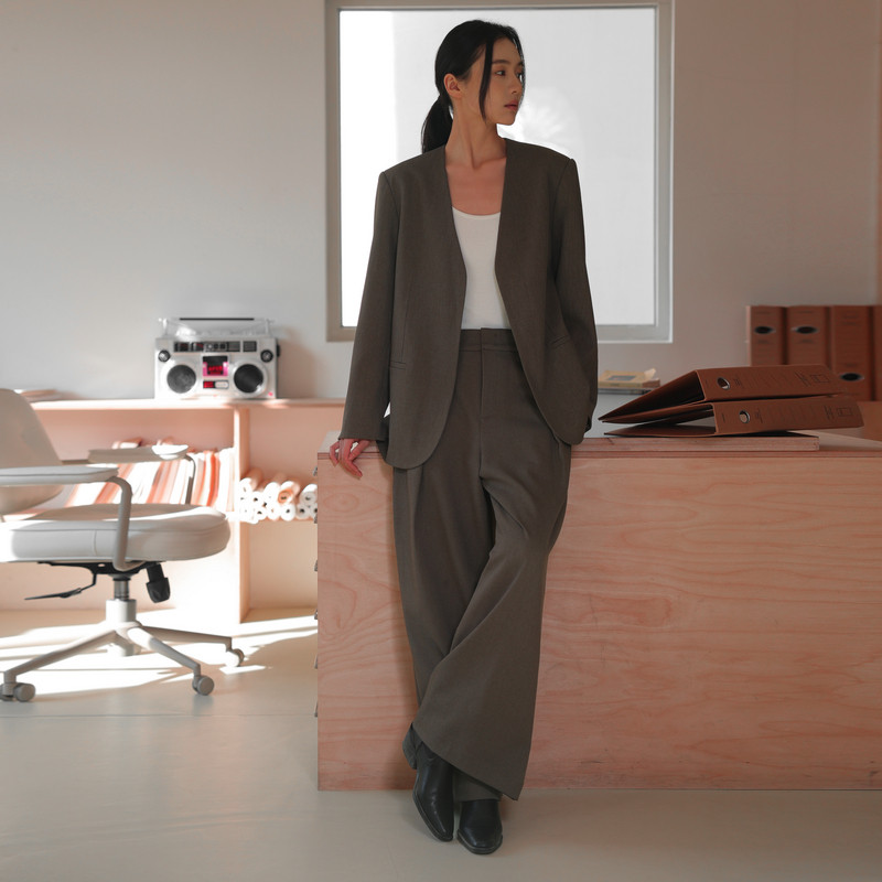 黑标BAIZHUO春季新款宽松垂感拖地压褶直筒阔腿休闲裤女AZ51CK207,淘宝优惠券,粉丝福利购,淘宝优惠卷