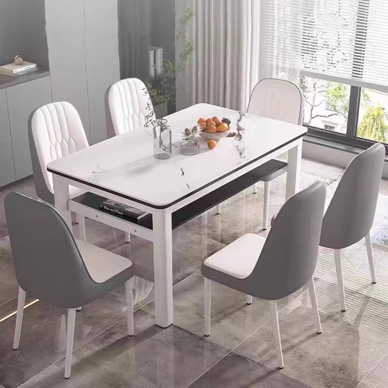 钢化玻璃双层餐桌椅组合小户型家用储物吃饭桌子客餐厅长方形桌椅,淘宝优惠券,粉丝福利购,淘宝优惠卷