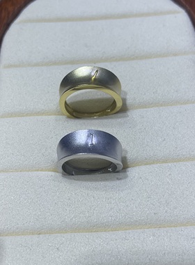 拉丝珍珠戒指配件s925纯银