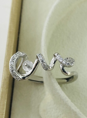 日式进口配件精工珍珠戒指金色女