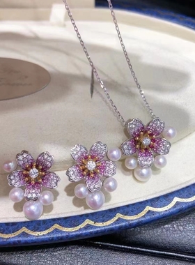 其他女纯银银色吊坠配件樱花国产