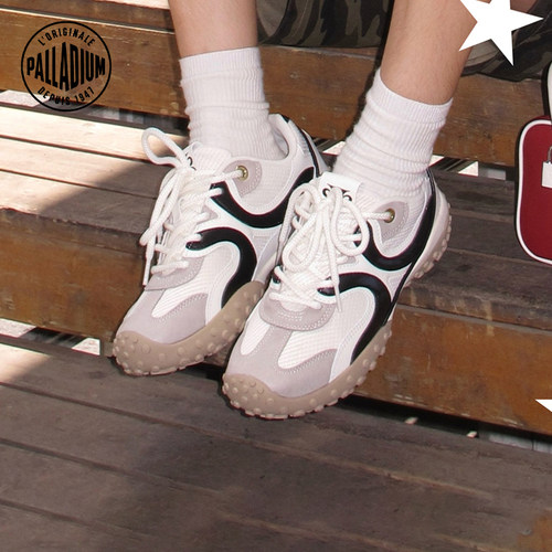 PALLADIUM帕拉丁休闲鞋复古运动系带女款薄底鞋赛车鞋94743 - 图2