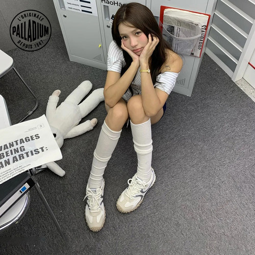 PALLADIUM帕拉丁休闲鞋复古运动系带女款薄底鞋赛车鞋94743 - 图0