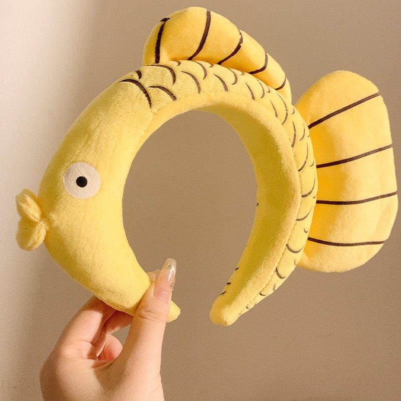 童趣搞怪鲤鱼毛绒发箍女款洗脸化妆专用发卡可爱头箍发饰头饰秋冬,淘宝优惠券,粉丝福利购,淘宝优惠卷