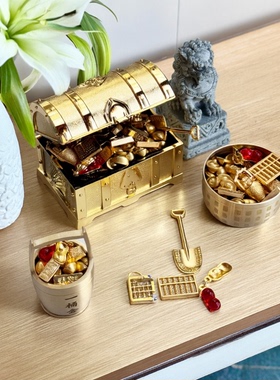 锌合金迷你招财金砖算盘摆件