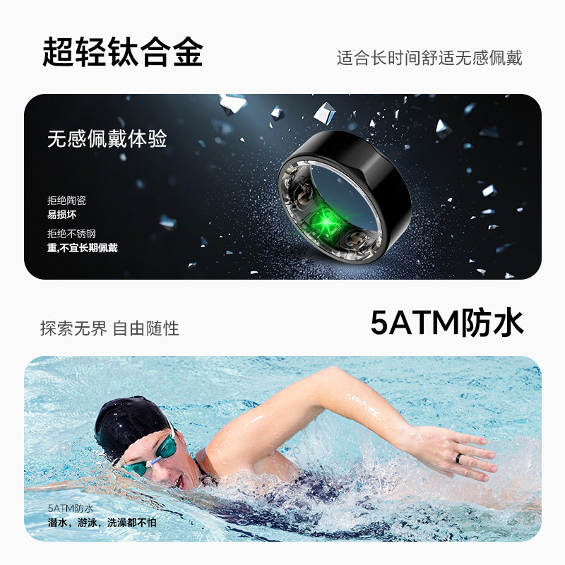 Smart ring blood sugar sleep assessment blood oxygen pressure