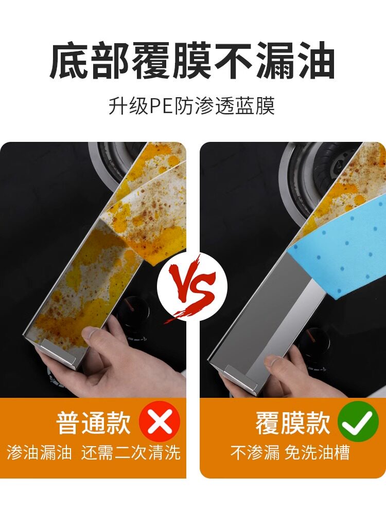 抽油烟机吸油棉条厨房家用通用防油贴面纸接油槽专用侧吸盒过滤网