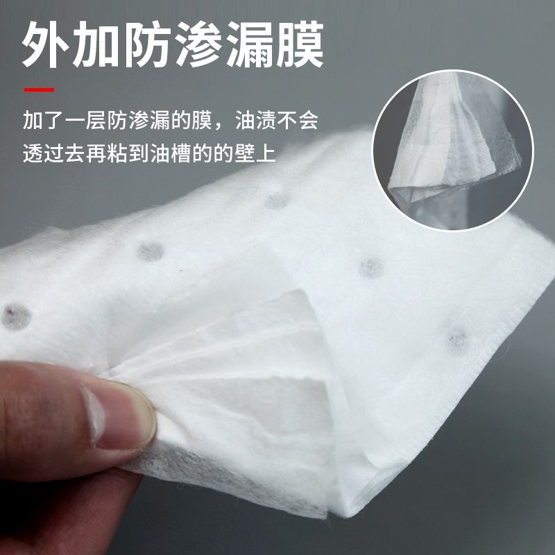 抽油烟机油盒吸油棉条厨房家用隔油垫油杯槽接油纸片通用侧吸过滤 - 图1