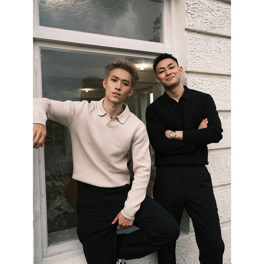 GTAL American casual seagull collar old money style sweater