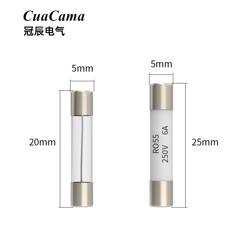 保险端子uk5-hesi配件陶瓷保险丝 0.5A1A2A3A4A5A6A8A10A端子熔芯 - 图0