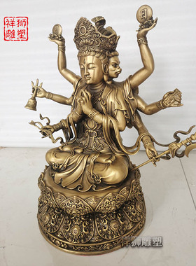 纯铜斗姆神像北斗众星之母