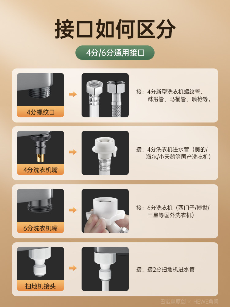 扫地机器人上水角阀专用洗衣机进水三通水龙头一进二出下水管接头,淘宝优惠券,粉丝福利购,淘宝优惠卷