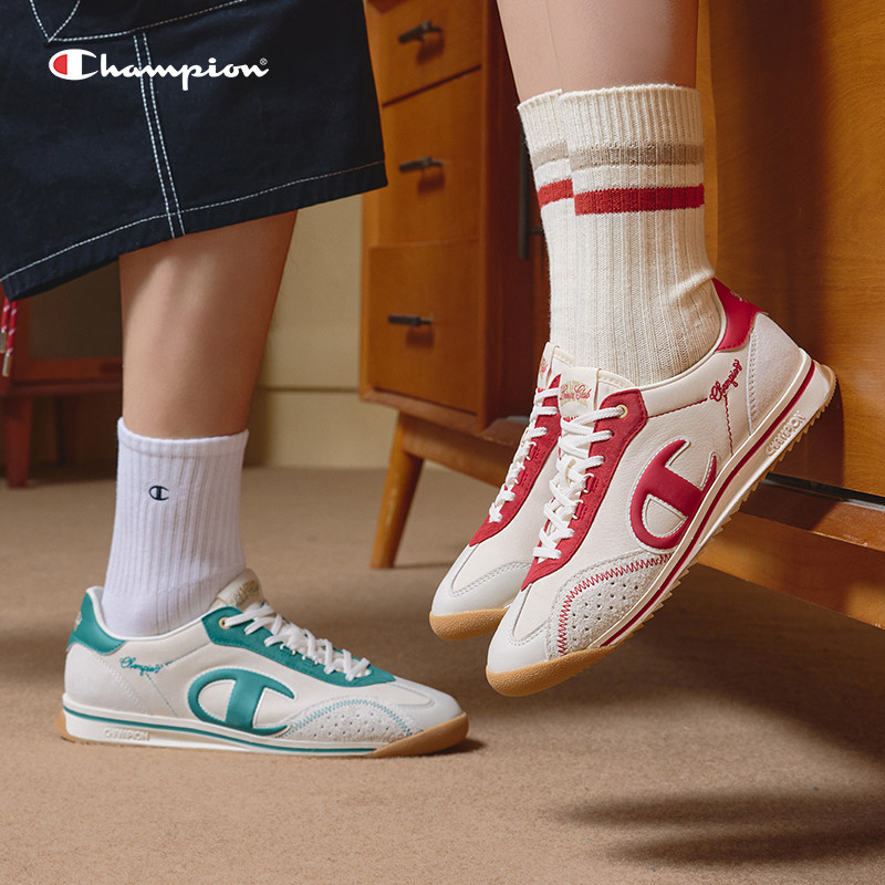 Champion冠军板鞋德训鞋藤跃跑鞋女2025秋冬新款薄底复古小白鞋男,淘宝优惠券,粉丝福利购,淘宝优惠卷