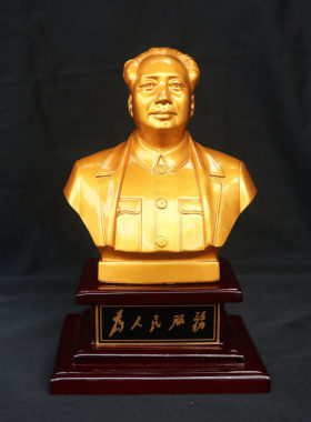 毛主席摆像金色沙发坐像