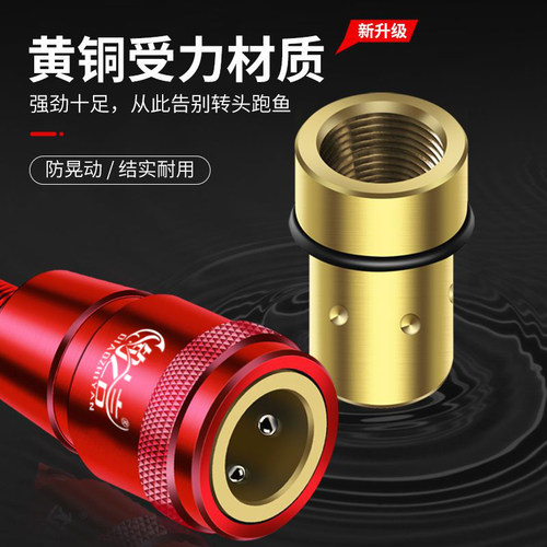 抄网快速接头快拆抄网头连接器抄网杆通用防转接头8mm转换器配件 - 图1