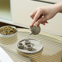 Small teapot tea spotting piece with cup tea tray national wind mini teapot suit tea drinking decoration add dry ice to smoke