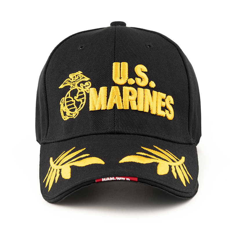 美式棒球帽男款正品夏季海军陆战队帽子硬顶有型四季鸭舌帽女户外-图0