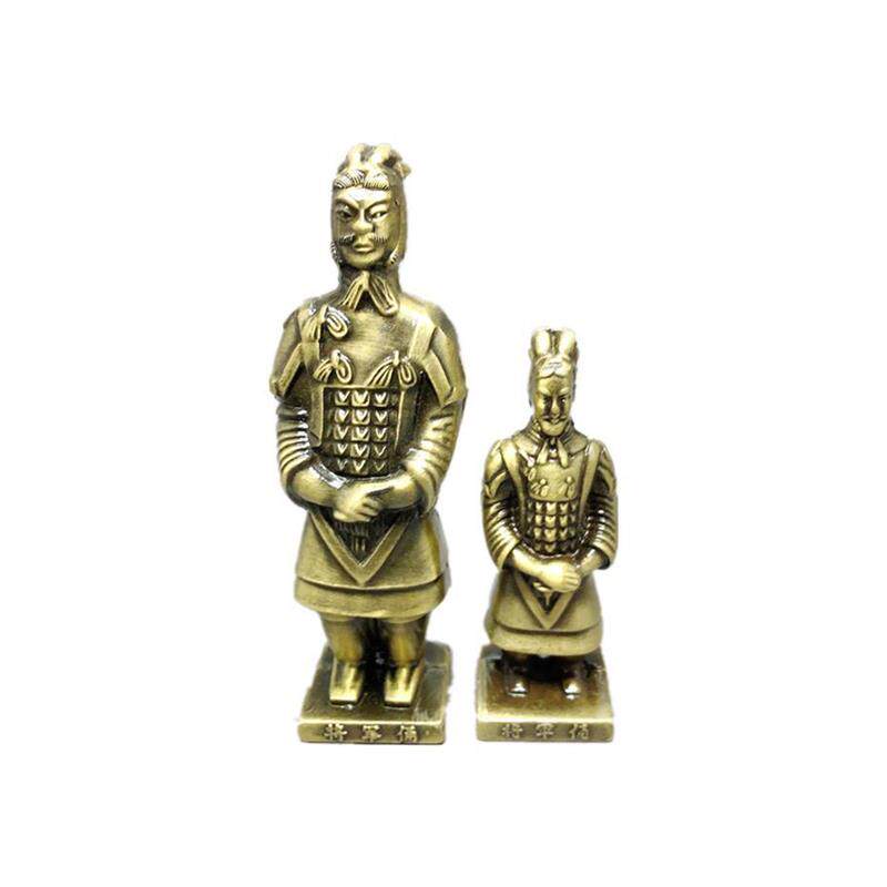 西安特产纪念品兵马俑摆件旅游陕西特色工艺品金属创意礼物送小孩