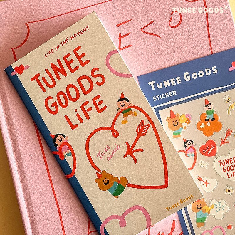 TUNEE GOODS 插画手帐本 便携设计笔记本TN内芯标准日程本,淘宝优惠券,粉丝福利购,淘宝优惠卷