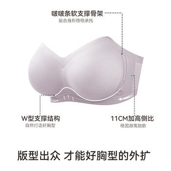 Secret World Strapless Expansion Underwear ຂອງແມ່ຍິງເຕົ້ານົມຂະຫນາດນ້ອຍເຕົ້າໂຮມແລະການຂະຫຍາຍເບິ່ງບໍ່ເຫັນ seamless ງາມກັບຄືນໄປບ່ອນ Bandeau Bra