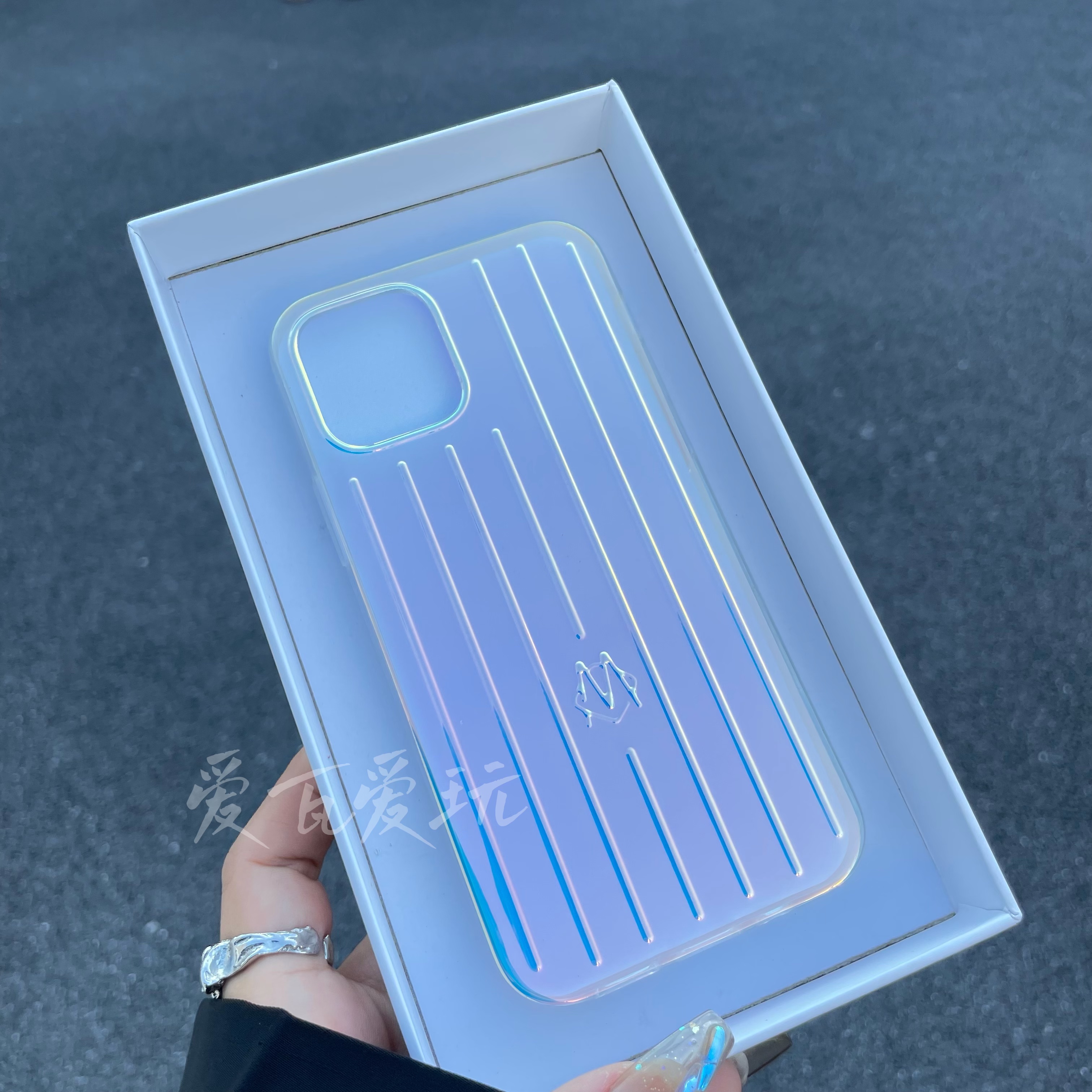 当天发货日默瓦RIMOWA苹果手机壳炫彩适用于iPhone12proMax透明梦幻防摔-图1