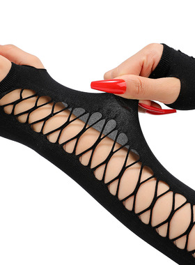 儿童爵士舞配饰露指短款手套