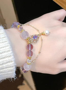 小红书同款紫色琉璃流苏