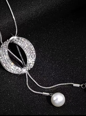 秋冬百搭轻奢小众长款流苏毛衣链