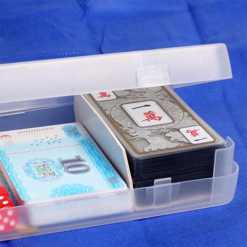 防水纸牌麻将牌扑克牌磨砂加厚塑料旅行便携家用手搓迷你纸麻将牌