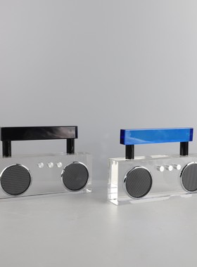 欧式创意复古收音机水晶摆件