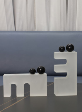 简约几何水晶客厅样板间摆件