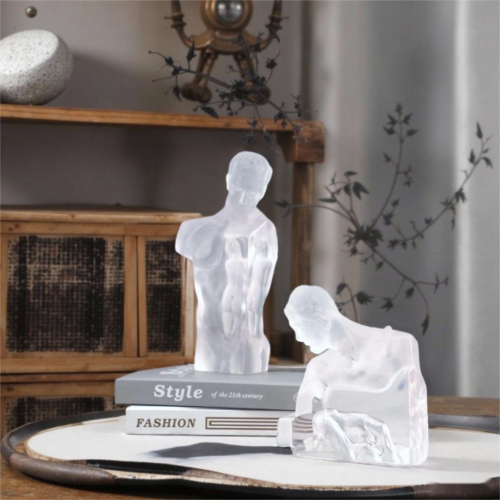 欧式透明树脂人像雕塑艺术品摆件样板房酒柜售楼处装饰品创意摆设,淘宝优惠券,粉丝福利购,淘宝优惠卷
