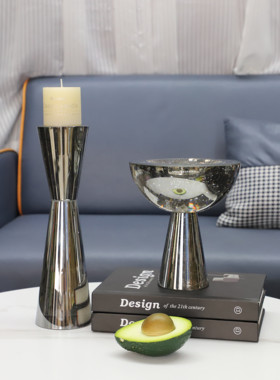 北欧高档几何气泡碗酒瓶水晶摆件