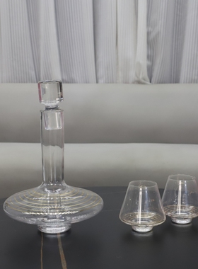 轻奢高档透明玻璃红酒醒酒器摆件