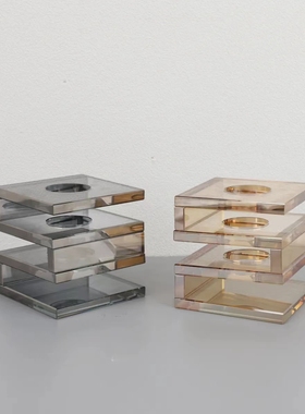 客厅茶几桌面水晶花瓶摆件