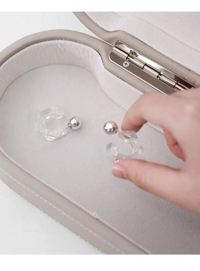 简约马毛皮革客厅收纳盒摆件