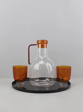 现简约果汁饮料壶玻璃水壶摆件